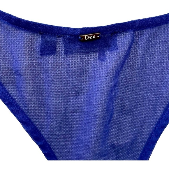 Dex 1965 Blue layer, ruffle blouse size L - Picture 9 of 10